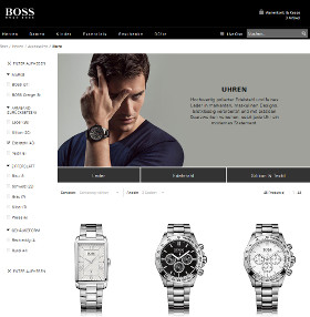 Screenshot Hugo Boss Uhren