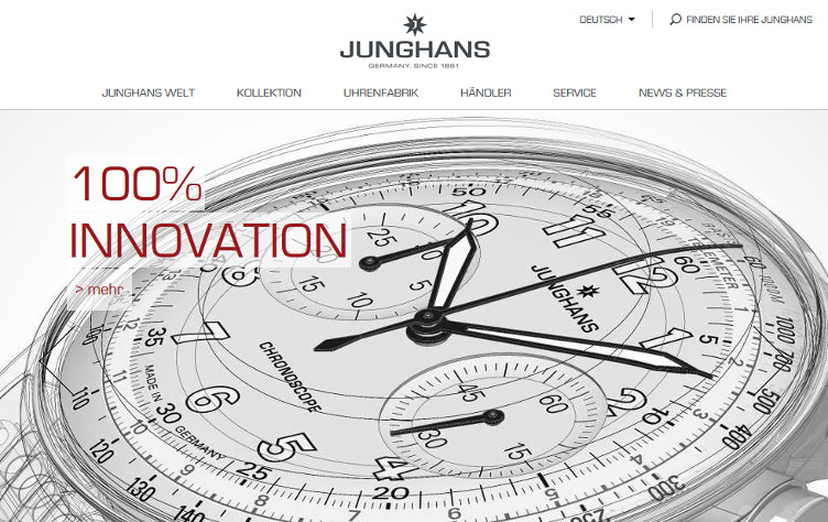 Screenshot Junghans Uhren