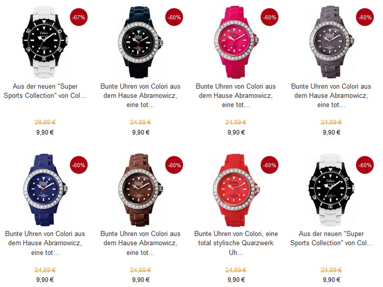 Colori Uhren Sale & Angebote